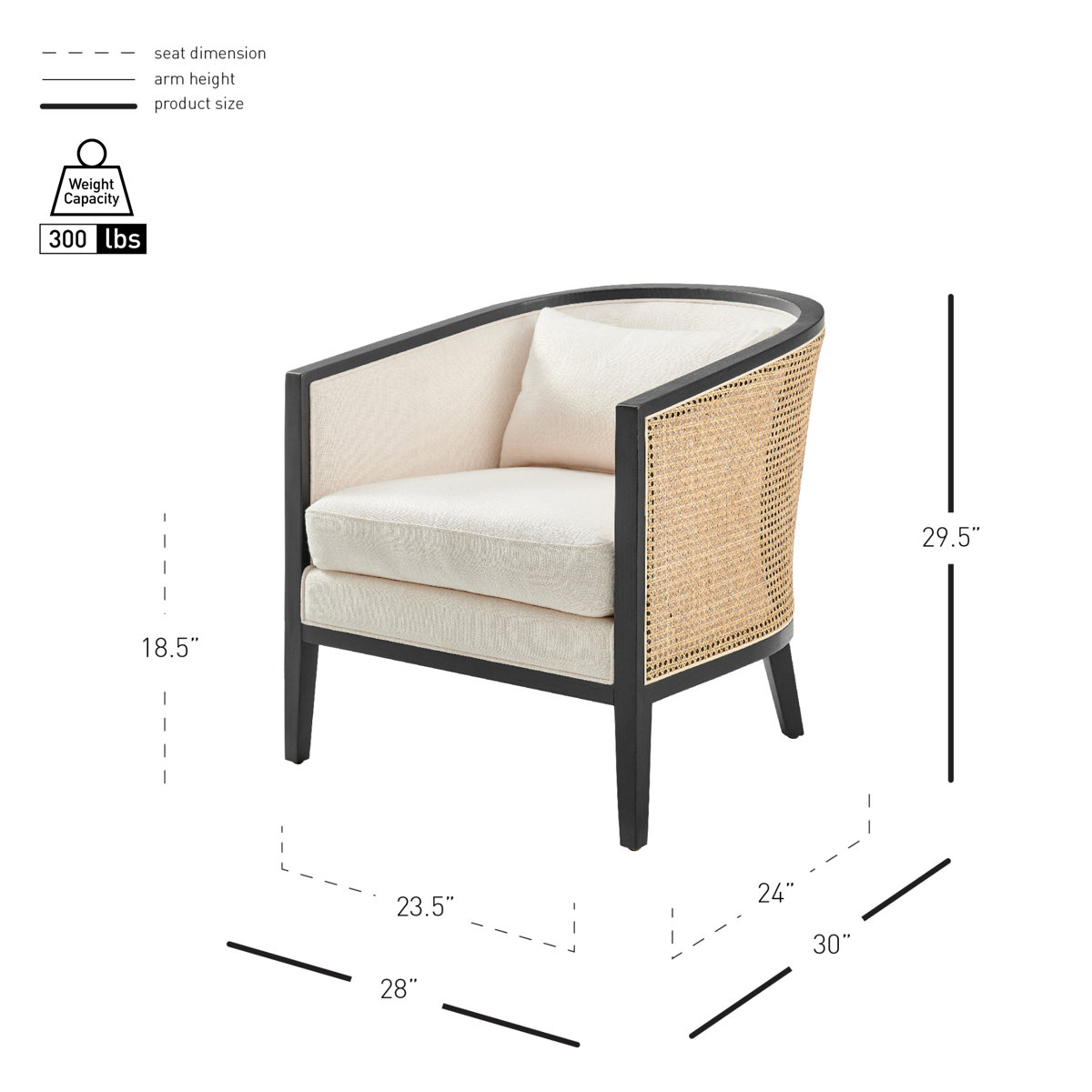 Beckner Upholstered Barrel Chair